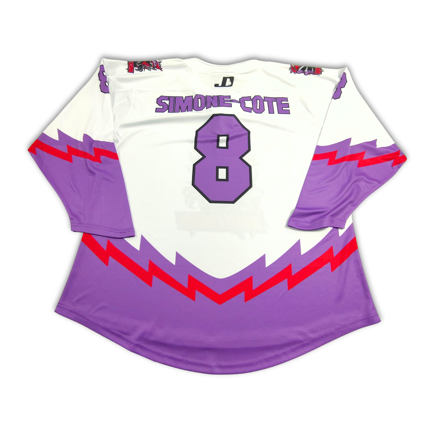 Custom hockey jersey for mens league team with custom name, numbers and logos