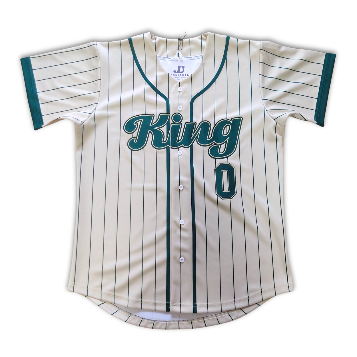 Custom baseball jersey for mens league team with custom name, numbers and logos